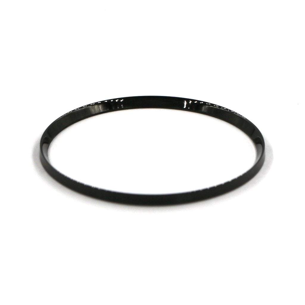 SKX013 Mirror Polished Black Chapter Ring - - - - Lucius Atelier - Swiss Quality Seiko Watch Mod Parts