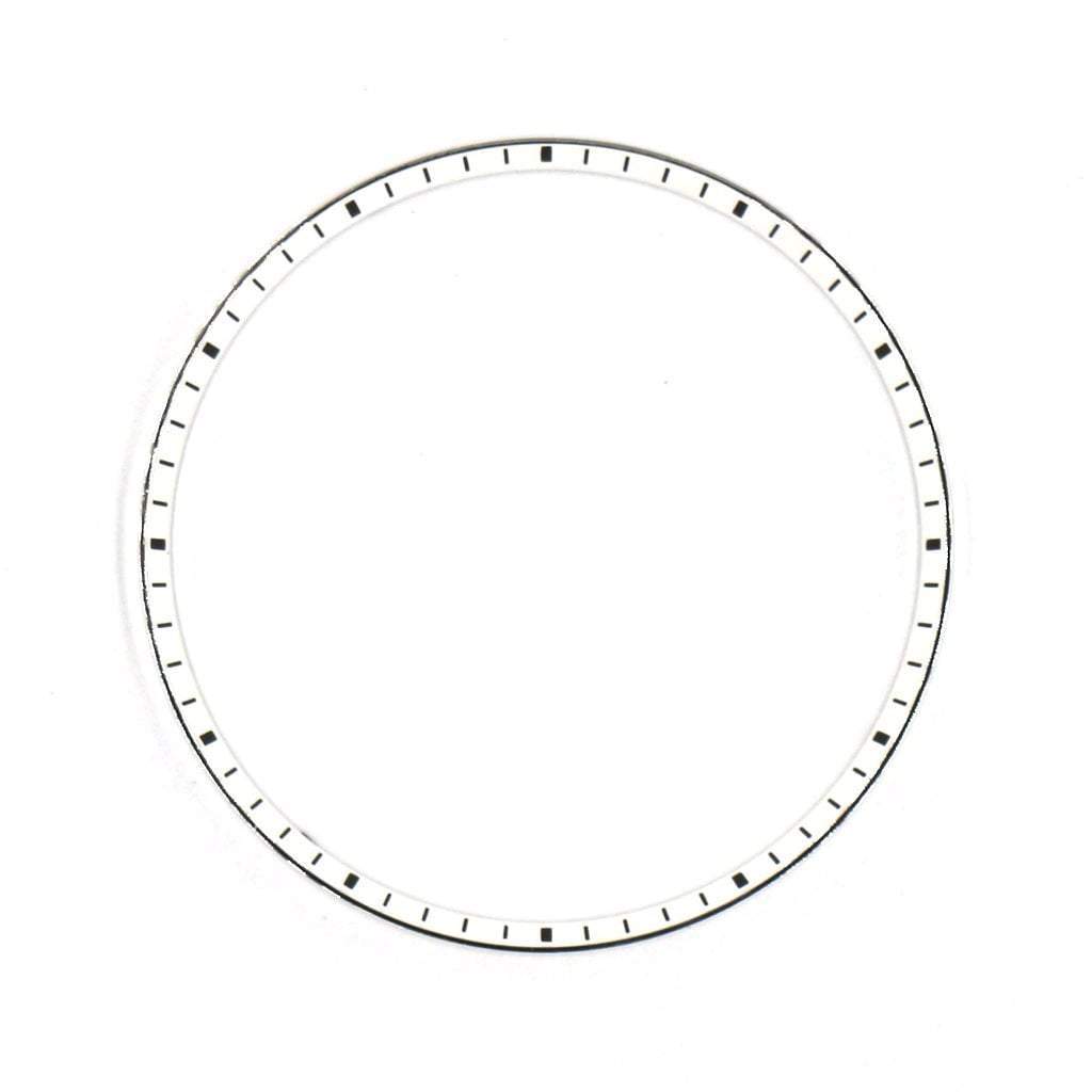 SKX013 Mirror Polished Silver Chapter Ring - Black Markers - - - - Lucius Atelier - Swiss Quality Seiko Watch Mod Parts