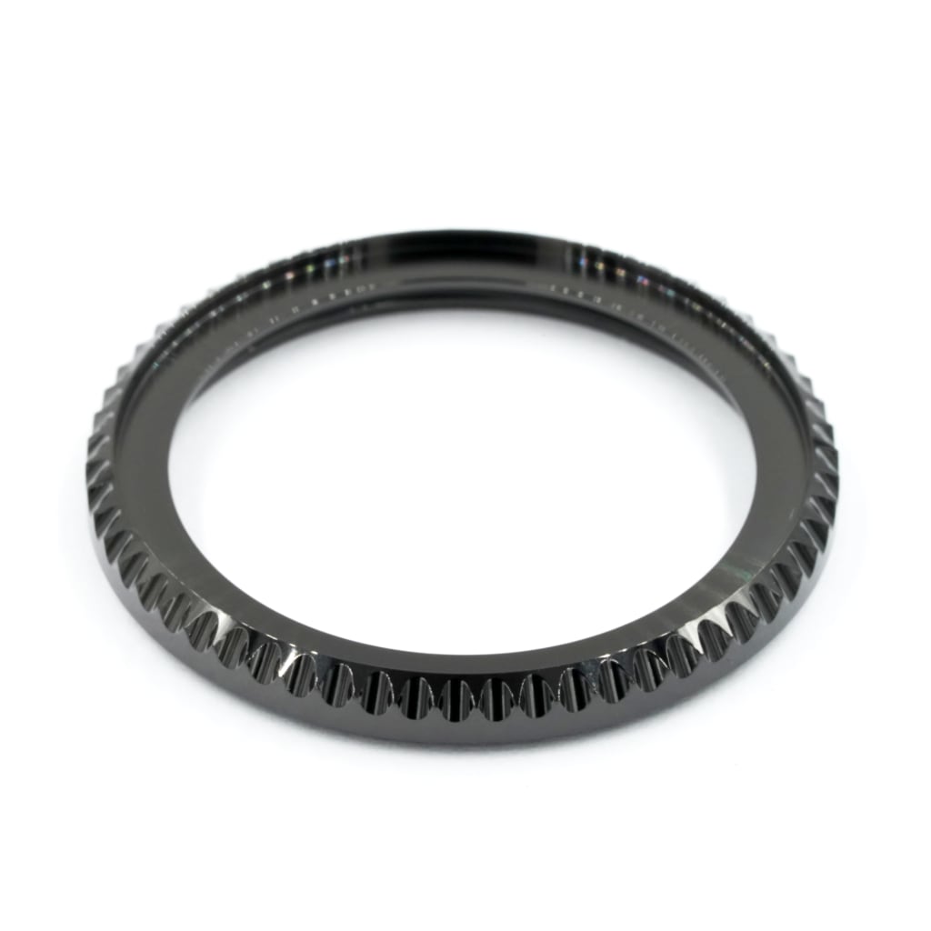 SKX013 Submariner Bezel - Polished (DLC BLACK EDITION) - - - - Lucius Atelier - Swiss Quality Seiko Watch Mod Parts