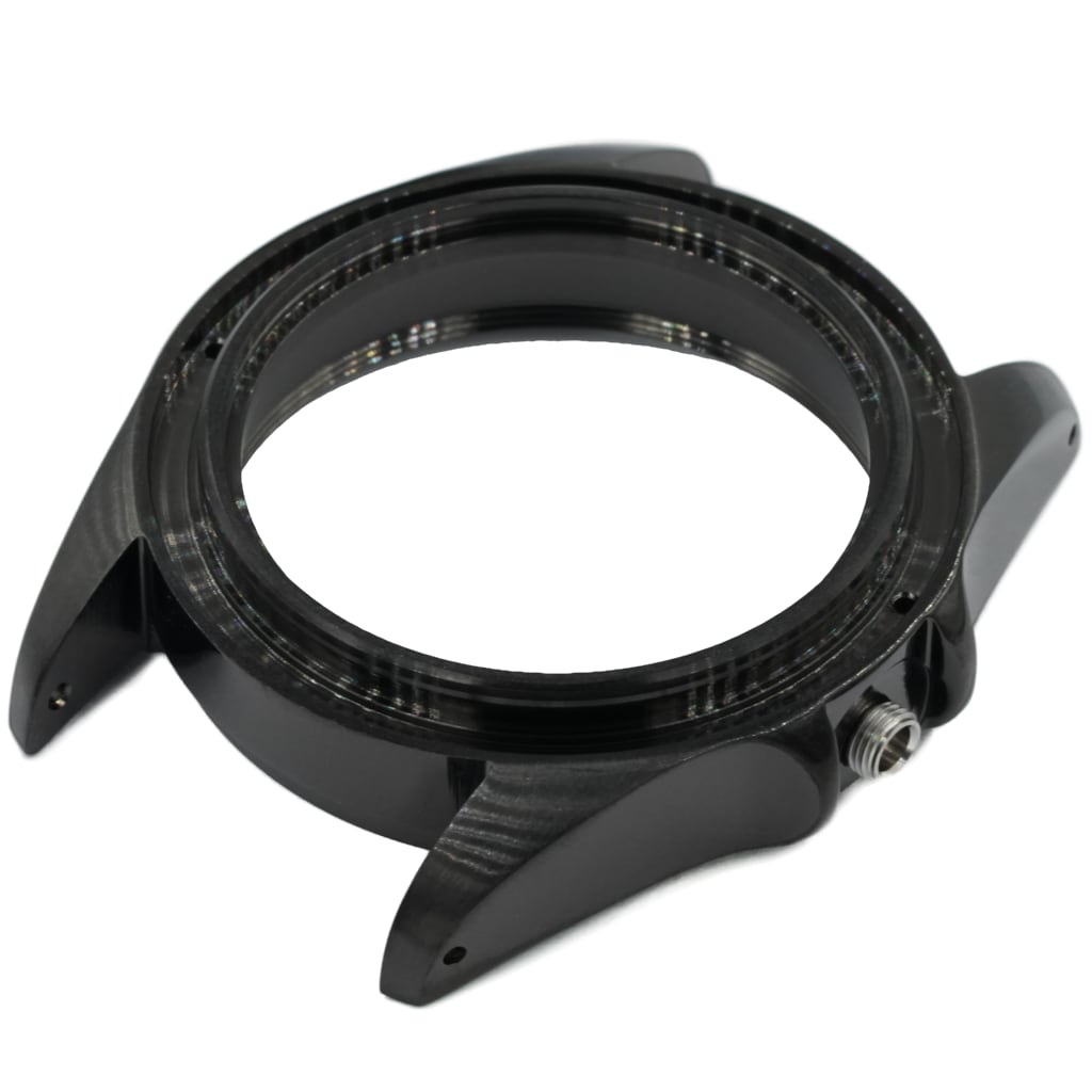 SKX013 Submariner Watch Case - 36mm (DLC BLACK EDITION) [NH34-Ready] - - - - Lucius Atelier - Swiss Quality Seiko Watch Mod Parts