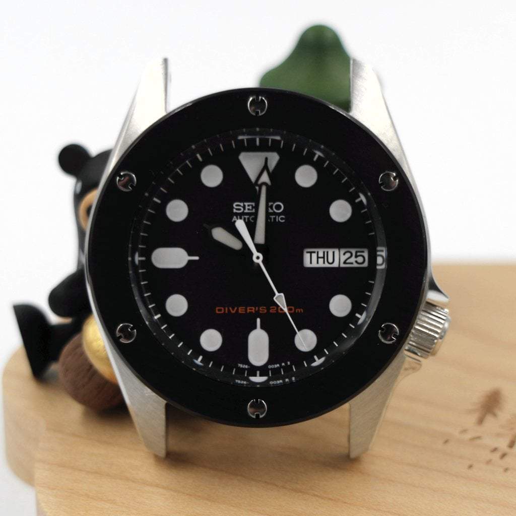 SKX013 The Big Bang Bezel - Black - - - - Lucius Atelier - Swiss Quality Seiko Watch Mod Parts