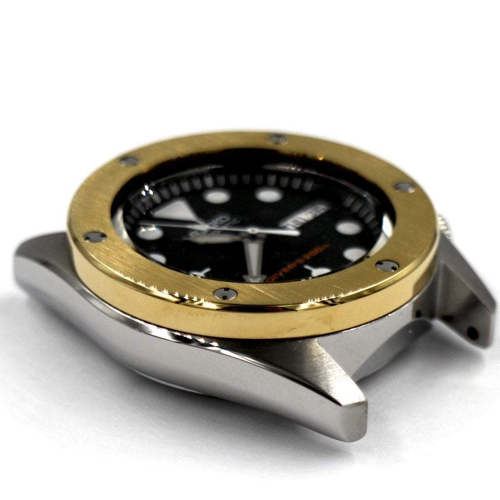 SKX013 The Big Bang Bezel - Gold - - - - Lucius Atelier - Swiss Quality Seiko Watch Mod Parts