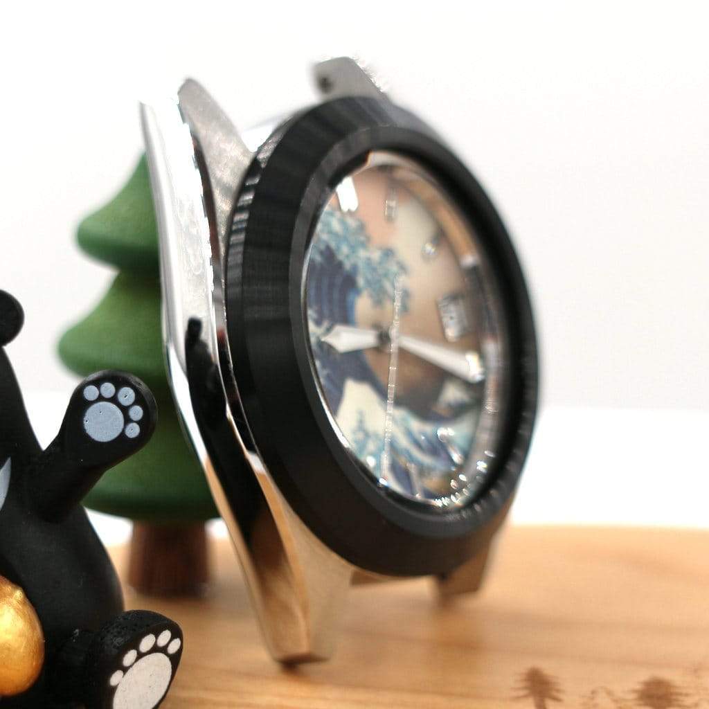 SKX013 The Pilot Bezel - Black Brushed - - - - Lucius Atelier - Swiss Quality Seiko Watch Mod Parts