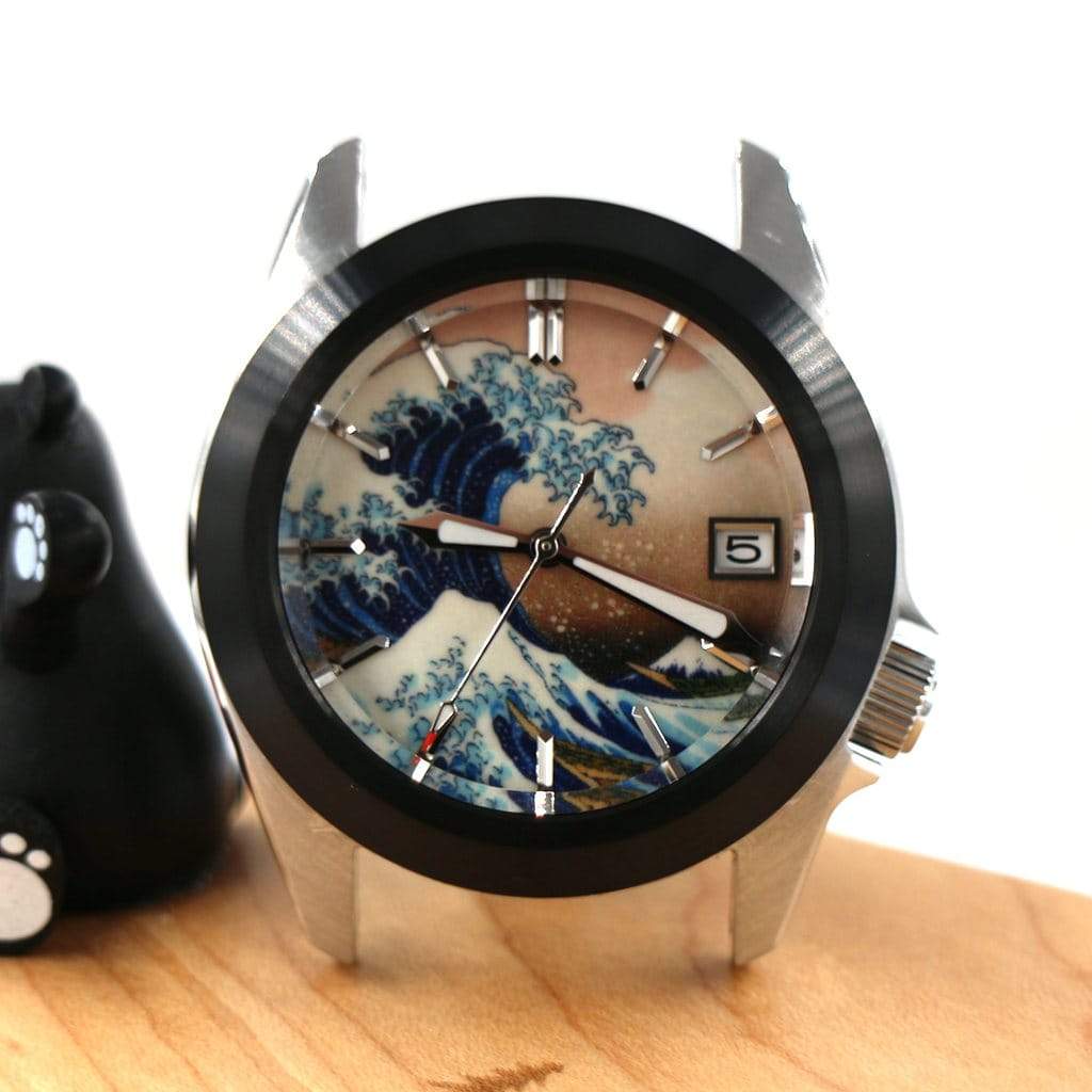 The Black Brushed Pilot Bezel for SKX013 SEIKO Mod Part Lucius