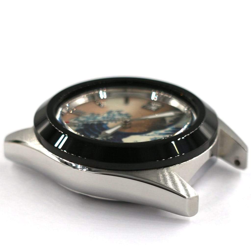 SKX013 The Pilot Bezel - Black Mirror Polished - - - - Lucius Atelier - Swiss Quality Seiko Watch Mod Parts