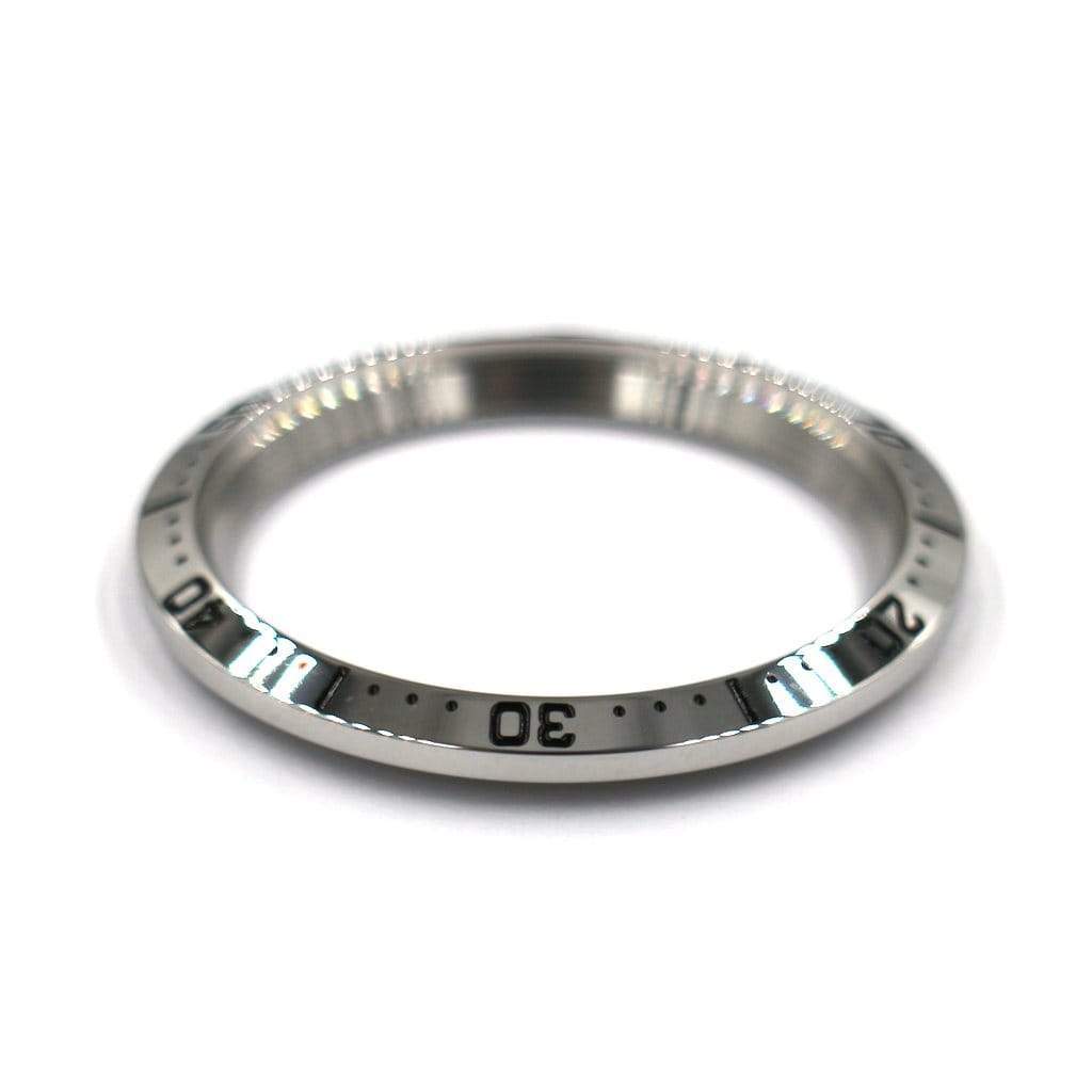 SNK Seiko Dive-Styled Bezel - Silver - - - - Lucius Atelier - Swiss Quality Seiko Watch Mod Parts