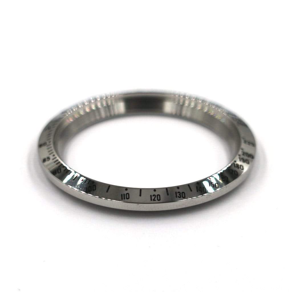 SNK Tachymeter Bezel - Silver - - - - Lucius Atelier - Swiss Quality Seiko Watch Mod Parts