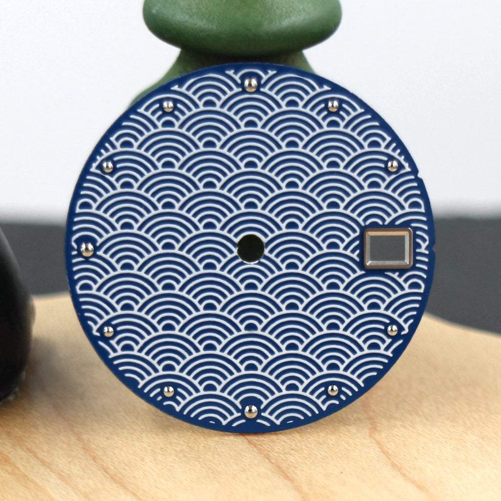 Seigaiha Dial (Date) - - - - Lucius Atelier - Swiss Quality Seiko Watch Mod Parts