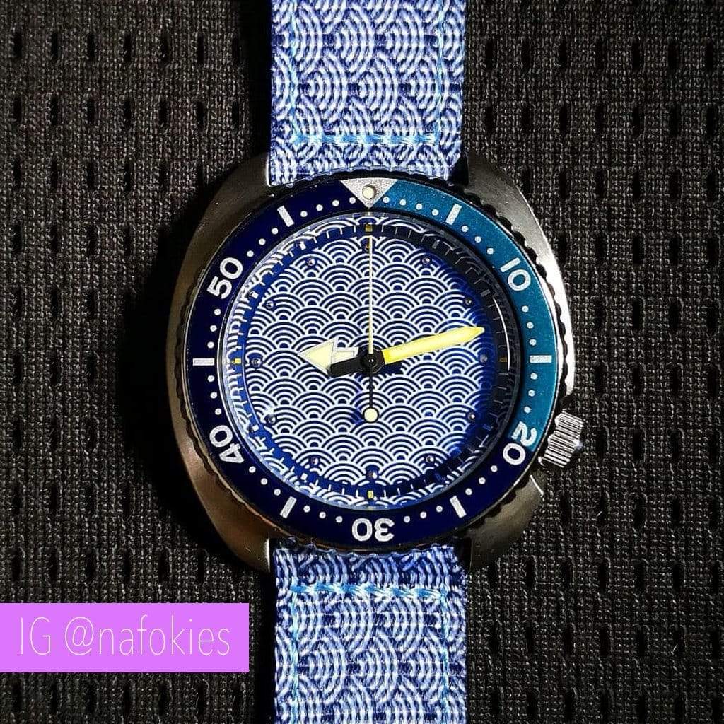 Seigaiha Dial (No Date) - - - - Lucius Atelier - Swiss Quality Seiko Watch Mod Parts