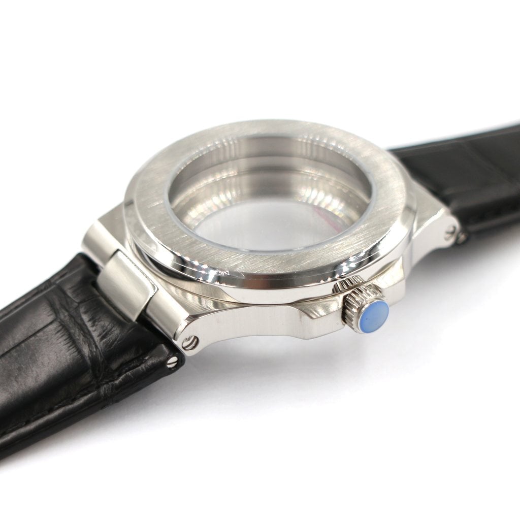 Seikonaut Watch Case (CROCODILE LEATHER EDITION) - 40mm - - - - Lucius Atelier - Swiss Quality Seiko Watch Mod Parts