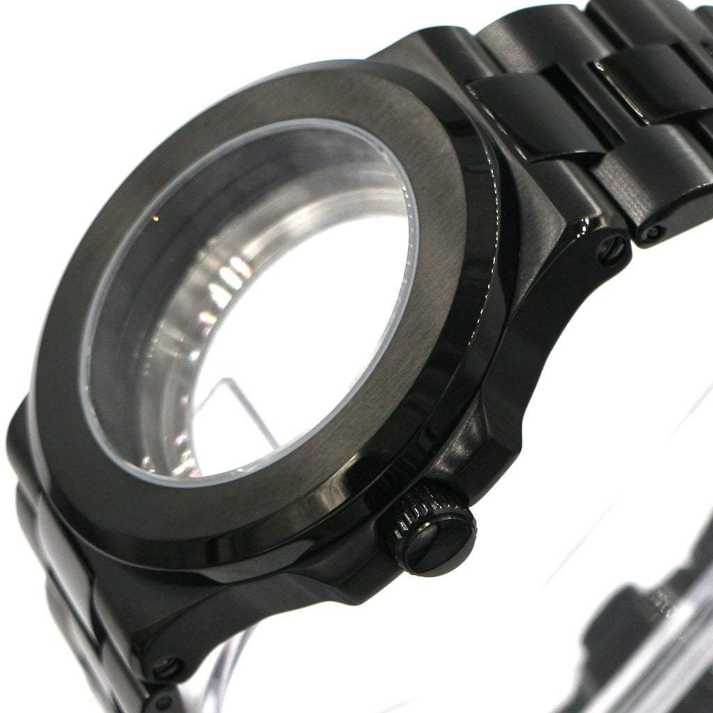 Seikonaut Watch Case (DLC BLACK EDITION) - 40mm - - - - Lucius Atelier - Swiss Quality Seiko Watch Mod Parts