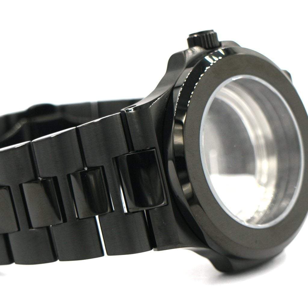 Seikonaut Watch Case (DLC BLACK EDITION) - 40mm - - - - Lucius Atelier - Swiss Quality Seiko Watch Mod Parts