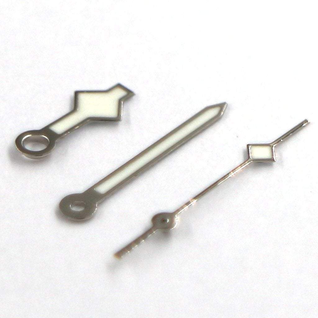 Snowflake Hands v2 - Polished Silver - BGW9 Grade A - - - Lucius Atelier - Swiss Quality Seiko Watch Mod Parts