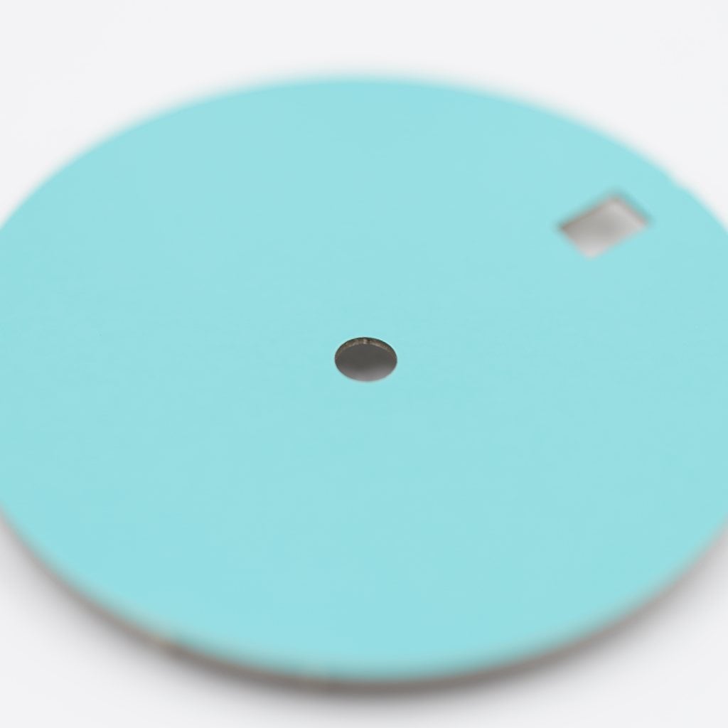 Sterile Turquoise Enamel Dial (Date) - 1 - - - Lucius Atelier - Swiss Quality Seiko Watch Mod Parts