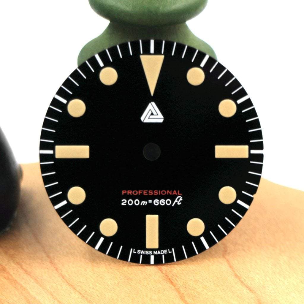 Submariner Dial - Vintage (No Date) - - - - Lucius Atelier - Swiss Quality Seiko Watch Mod Parts