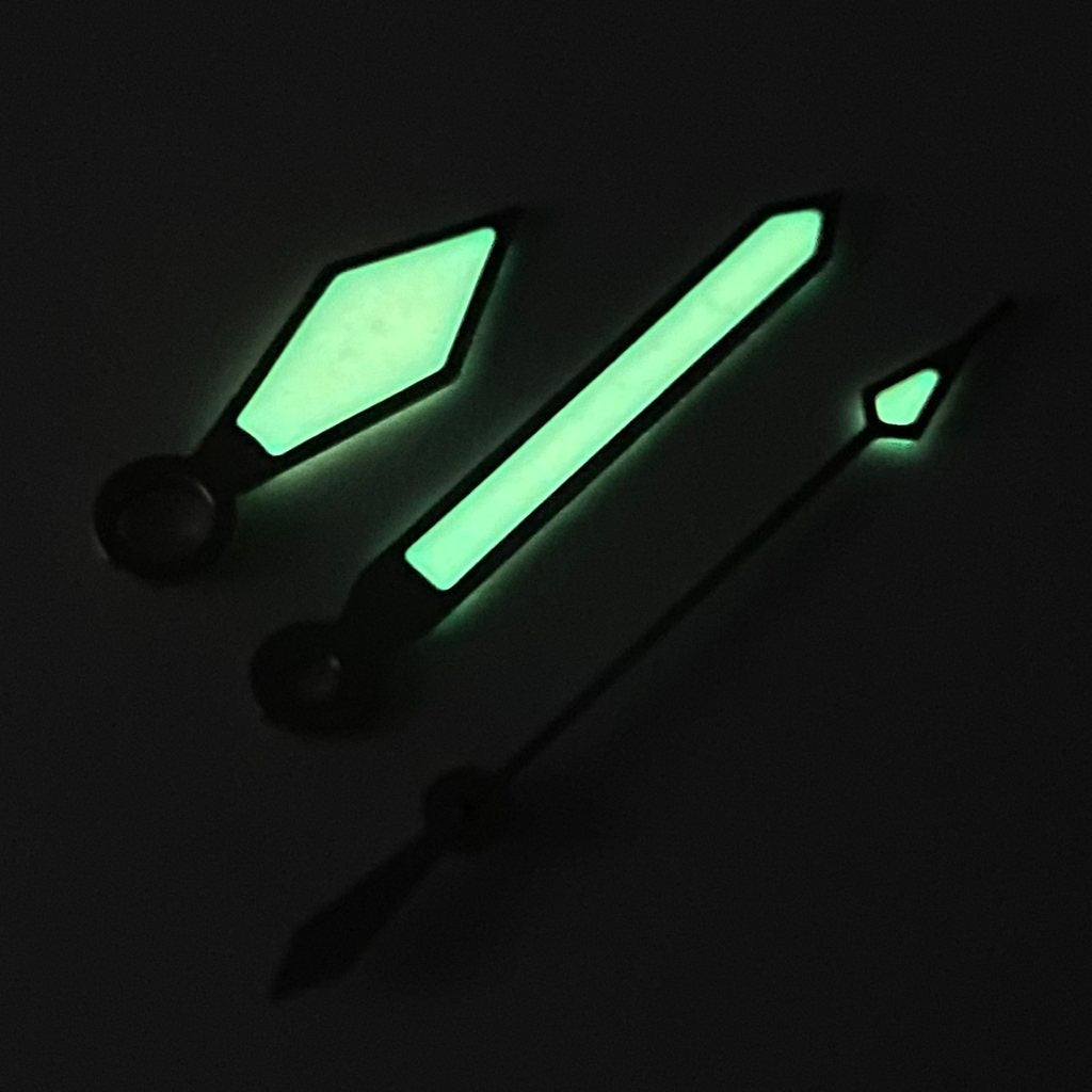 Sword Hands - Old Radium - Polished Silver - Old Radium - - - Lucius Atelier - Swiss Quality Seiko Watch Mod Parts