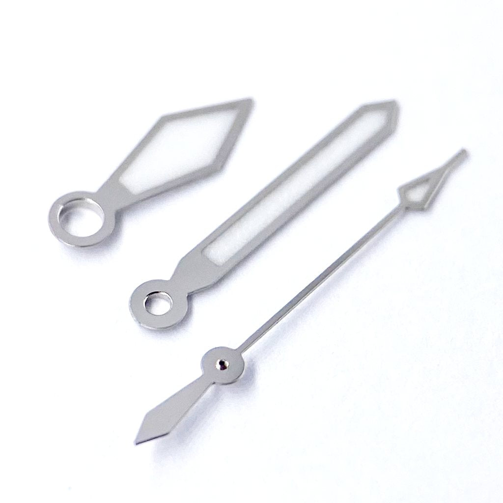 Sword Hands - Polished Silver - BGW9 Grade A - - - Lucius Atelier - Swiss Quality Seiko Watch Mod Parts