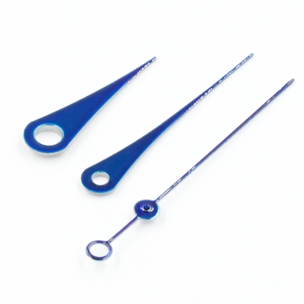 Teardrop Needle Hands - Polished Blue - - - - Lucius Atelier - Swiss Quality Seiko Watch Mod Parts