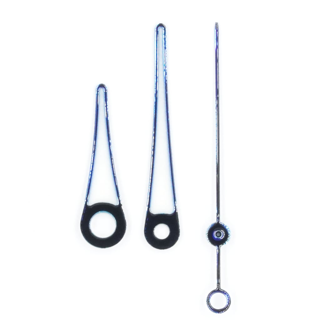 Teardrop Needle Hands - Polished Blue - Luminous - BGW9 Grade A - - - Lucius Atelier - Swiss Quality Seiko Watch Mod Parts