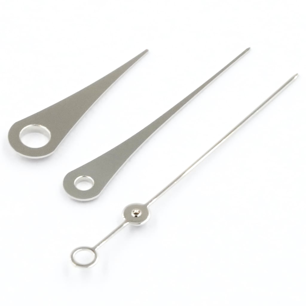 Teardrop Needle Hands - Polished Silver - - - - Lucius Atelier - Swiss Quality Seiko Watch Mod Parts