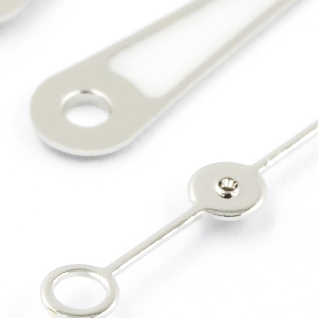 Teardrop Needle Hands - Polished Silver - Luminous - BGW9 Grade A - - - Lucius Atelier - Swiss Quality Seiko Watch Mod Parts