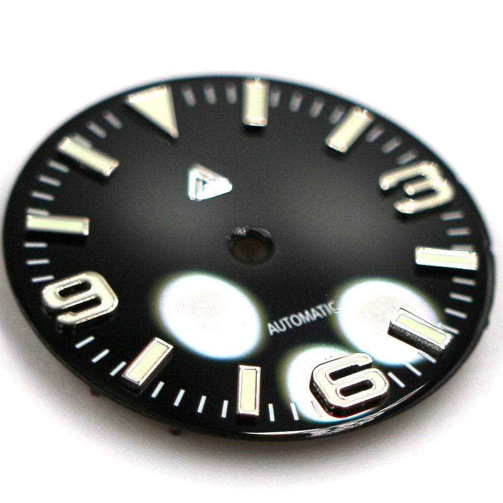 Terra Explorer Dial v2 - Enamel Black - BGW9 Grade A - - - Lucius Atelier - Swiss Quality Seiko Watch Mod Parts