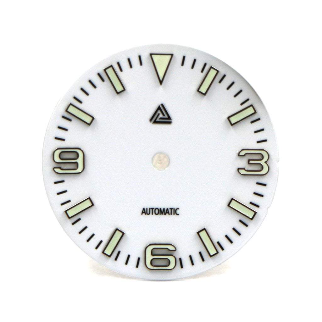 Terra Explorer Dial v2 - Enamel White - BGW9 Grade A - - - Lucius Atelier - Swiss Quality Seiko Watch Mod Parts
