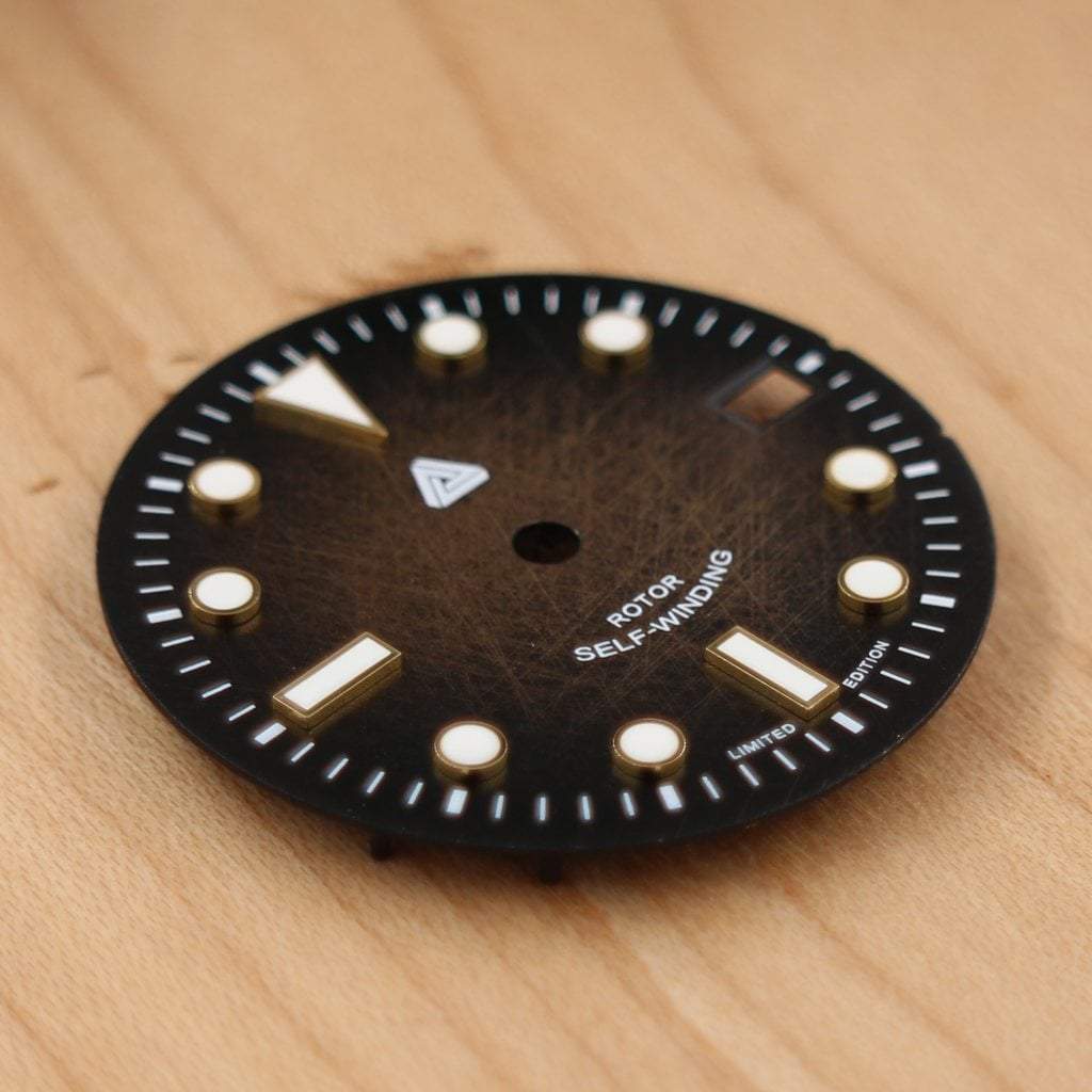 The Bronze Medallion Diver Dial - Gold Edition (Date) - - - - Lucius Atelier - Swiss Quality Seiko Watch Mod Parts