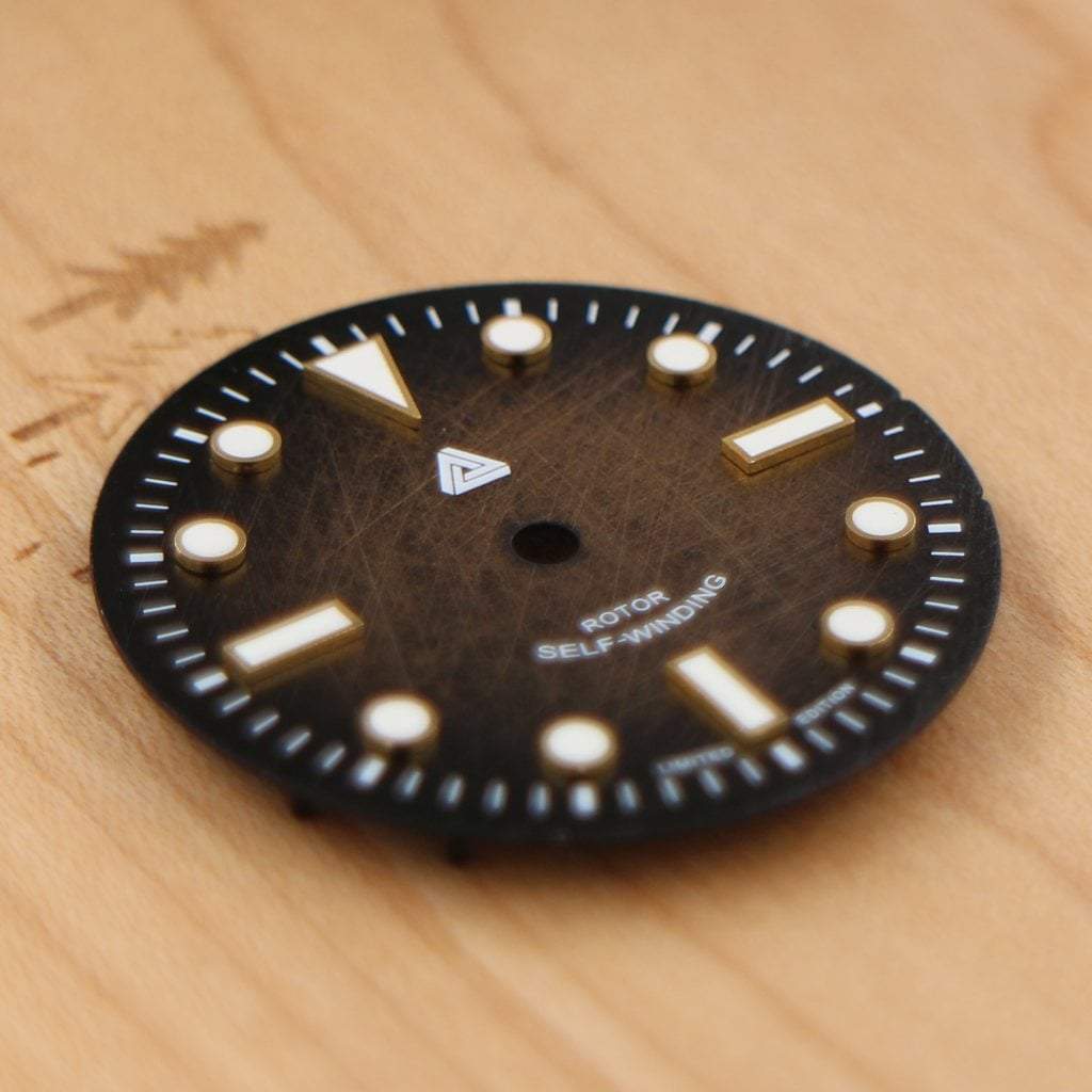 The Bronze Medallion Diver Dial - Gold Edition (No Date) - - - - Lucius Atelier - Swiss Quality Seiko Watch Mod Parts