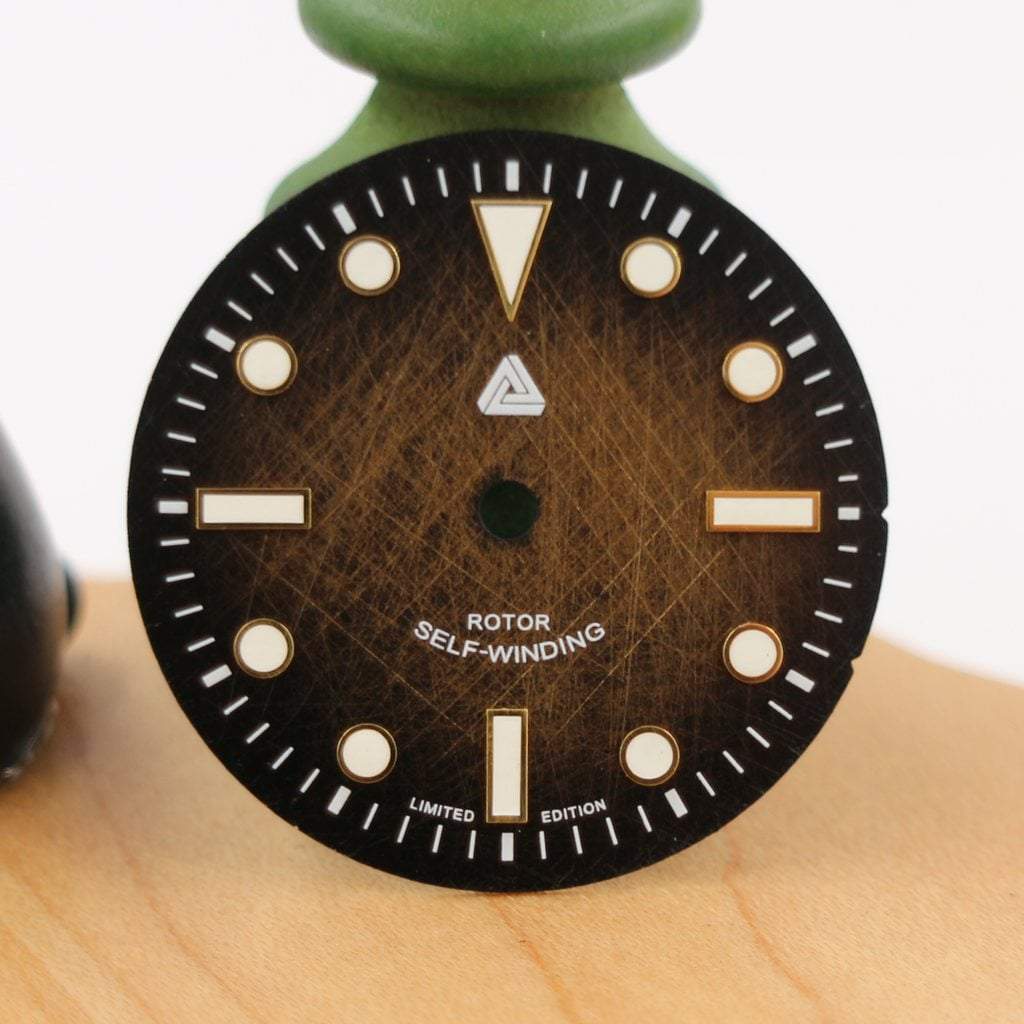 The Bronze Medallion Diver Dial - Gold Edition (No Date) - - - - Lucius Atelier - Swiss Quality Seiko Watch Mod Parts