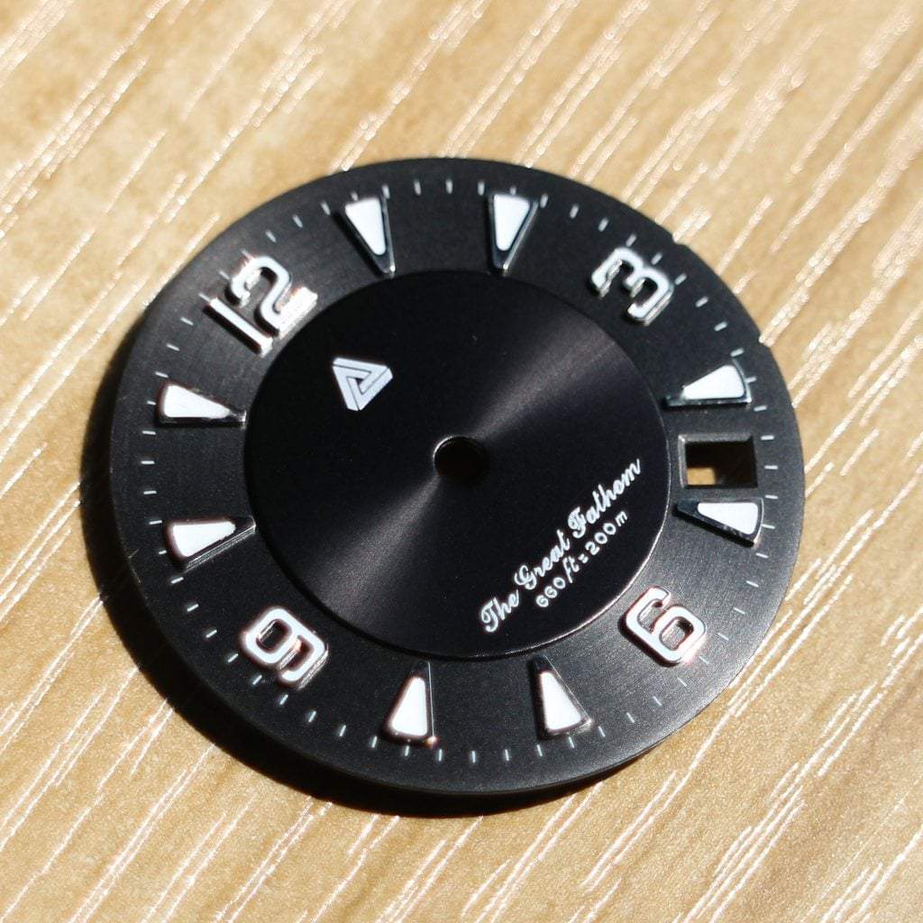 The Great Fathom Dial - Black - - - - Lucius Atelier - Swiss Quality Seiko Watch Mod Parts