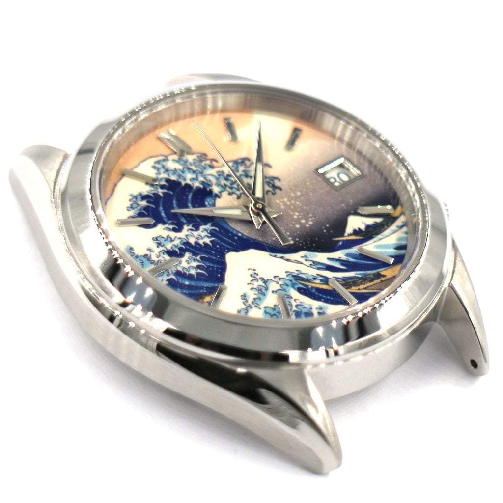 The Great Wave off Kanagawa Dial (Date) - - - - Lucius Atelier - Swiss Quality Seiko Watch Mod Parts