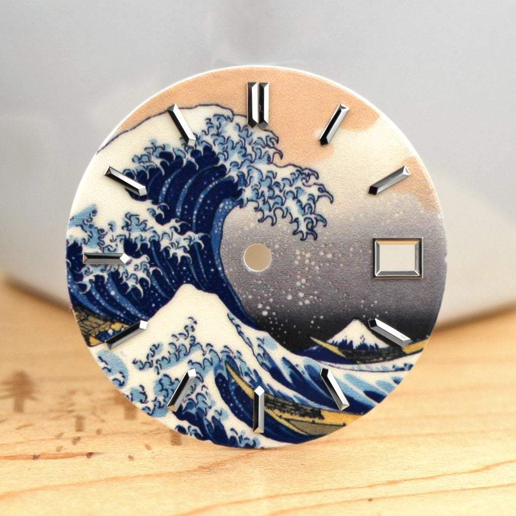The Great Wave off Kanagawa Dial (Date) - - - - Lucius Atelier - Swiss Quality Seiko Watch Mod Parts