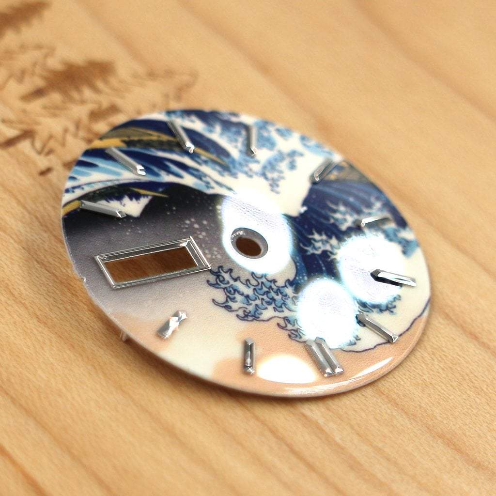 The Great Wave off Kanagawa Dial (Day Date) - - - - Lucius Atelier - Swiss Quality Seiko Watch Mod Parts