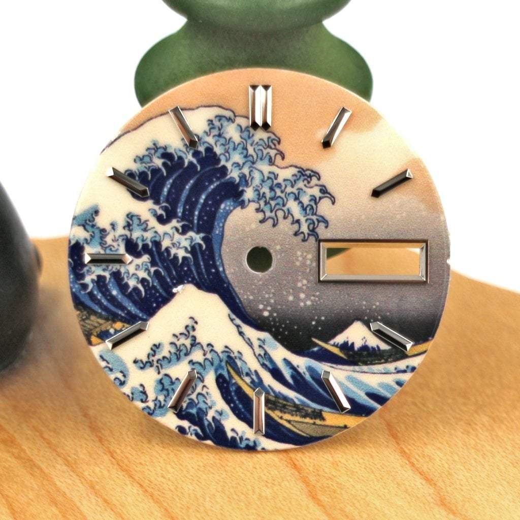 The Great Wave off Kanagawa Dial (Day Date) - - - - Lucius Atelier - Swiss Quality Seiko Watch Mod Parts
