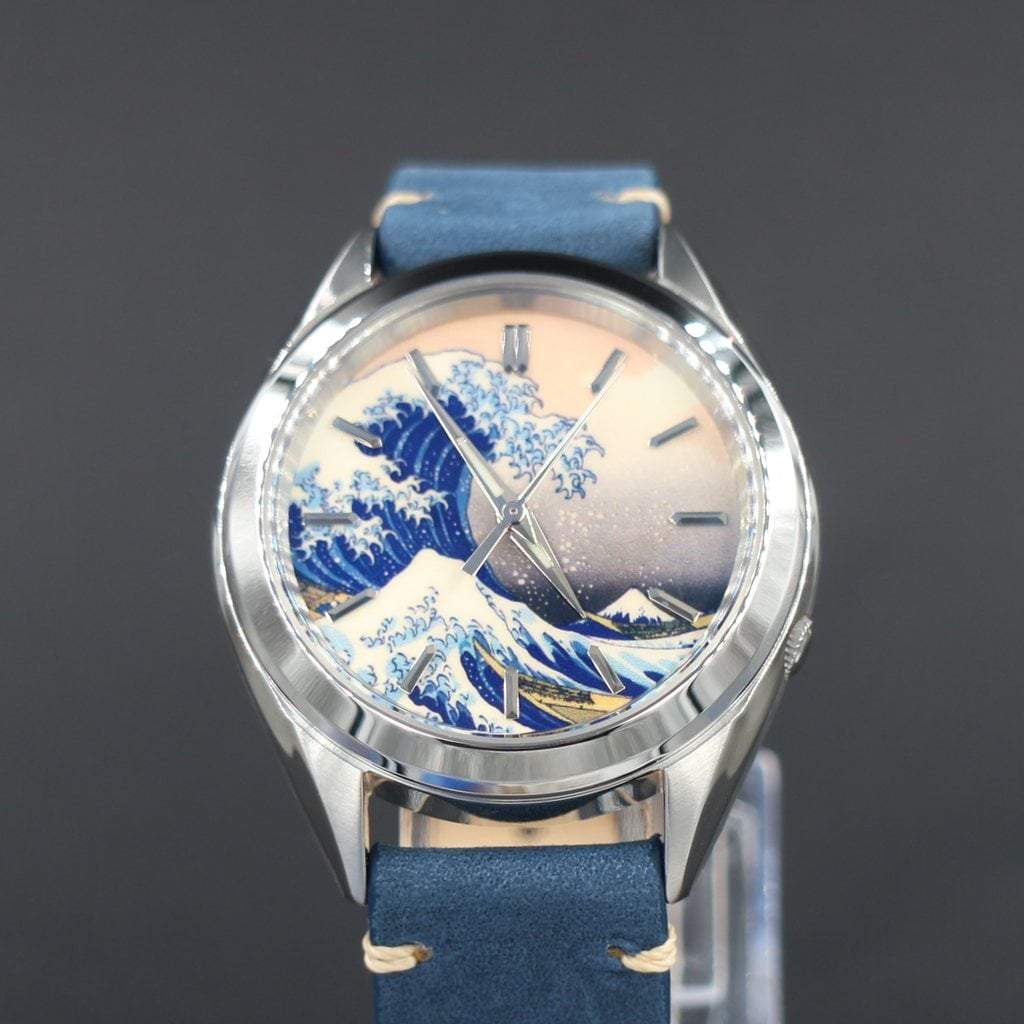 The Great Wave off Kanagawa Dial (No Date) - - - - Lucius Atelier - Swiss Quality Seiko Watch Mod Parts