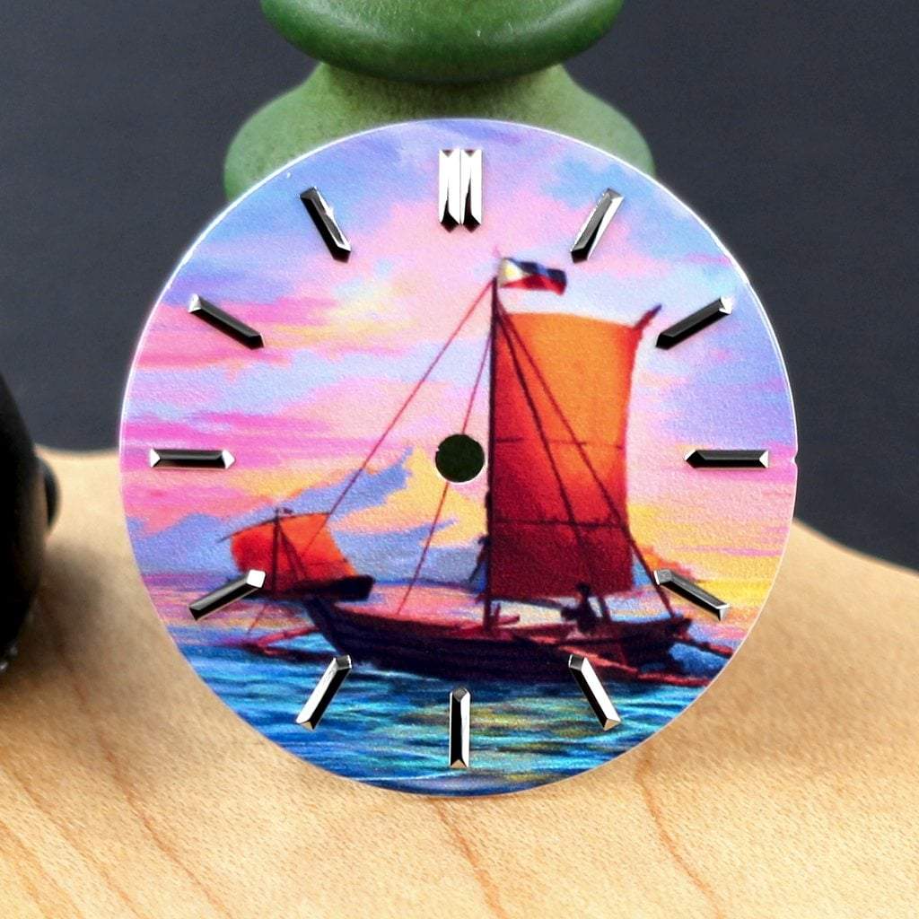 Tribute to Philippines Seafarers Dial - Sunset (No Date) - - - - Lucius Atelier - Swiss Quality Seiko Watch Mod Parts