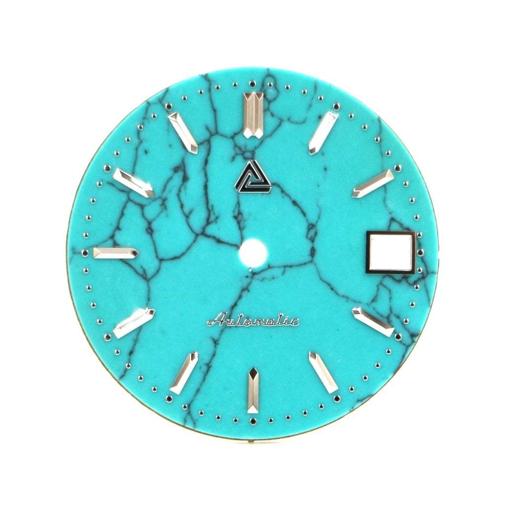 Turquoise Crystal Dial (Date) - - - - Lucius Atelier - Swiss Quality Seiko Watch Mod Parts